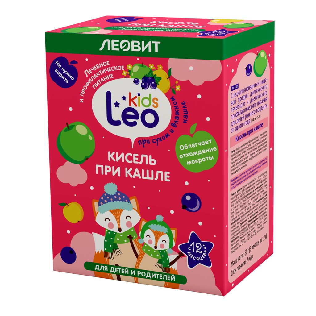 Leo Kids Кисель при кашле для детей пак 12г N 5
