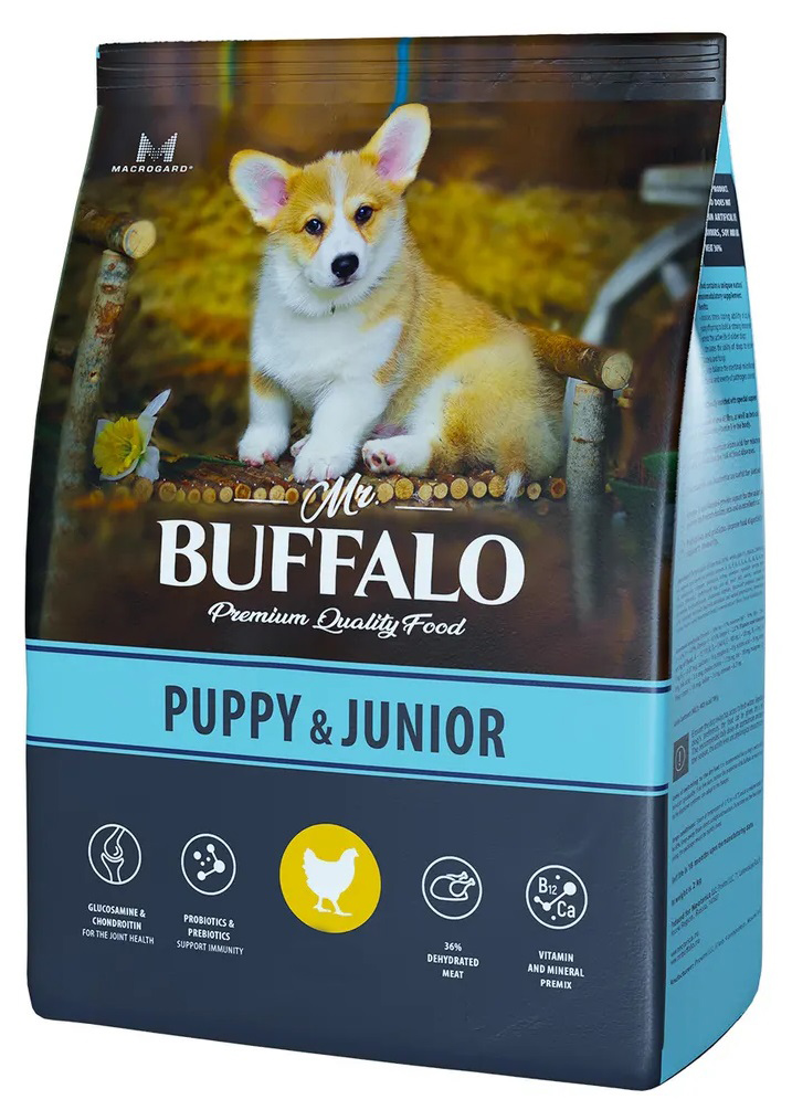Корм для щенков Mr.buffalo puppy&junior 2 кг с курицей