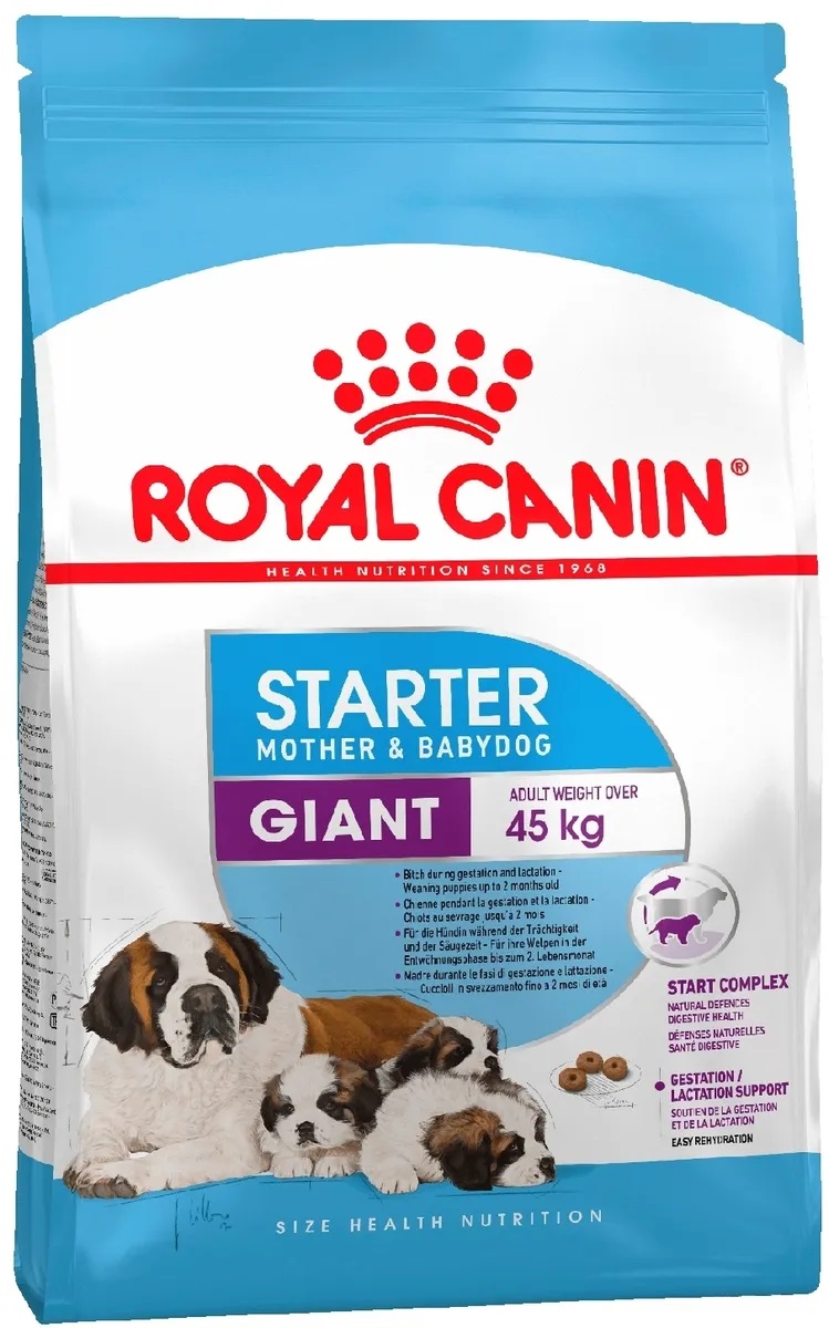 Корм для щенков до 2-х месяцев, беременных и кормящих сук очень крупных пород Royal canin giant starter 4 кг