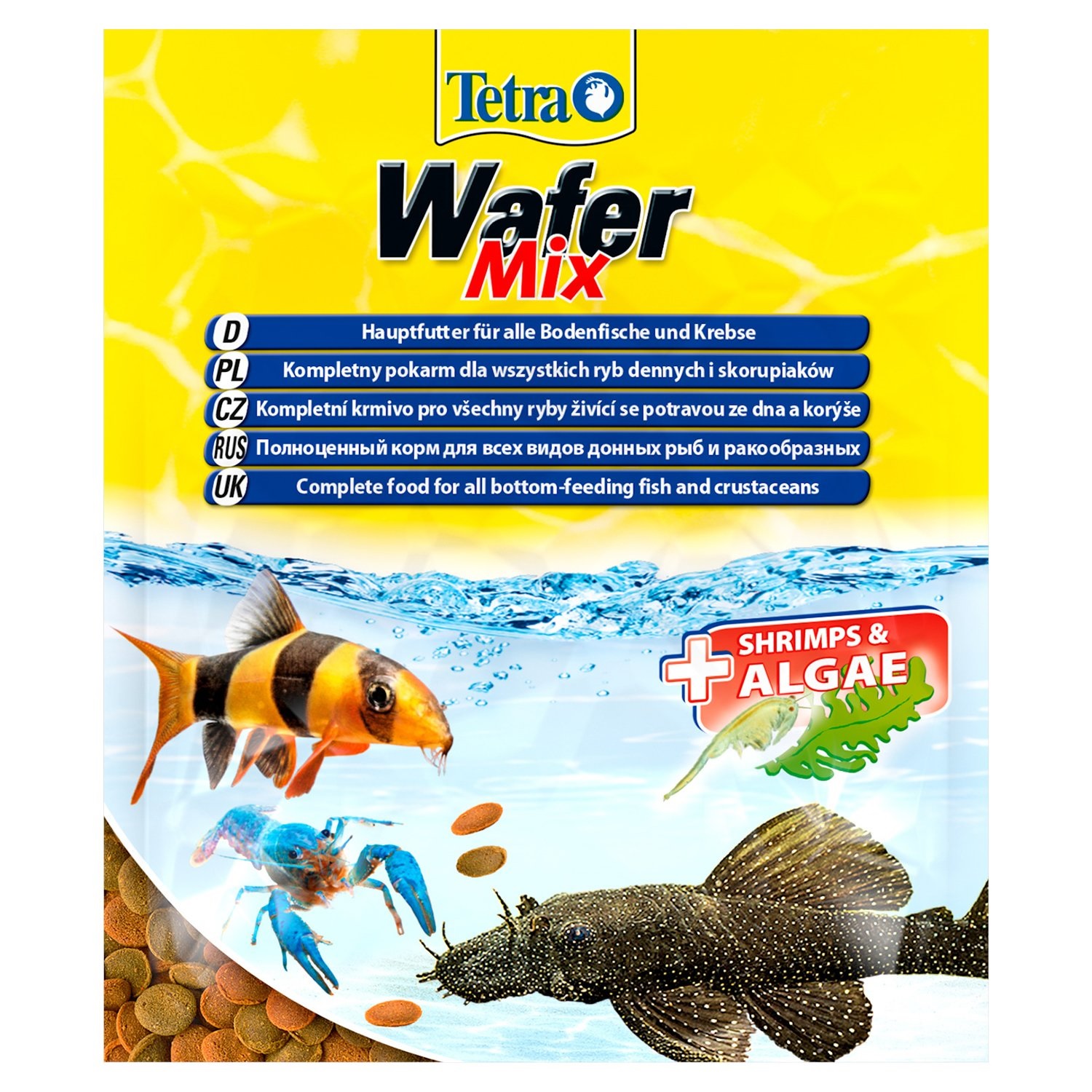 Корм чипсы для всех донных рыб Tetra wafermix 15 г