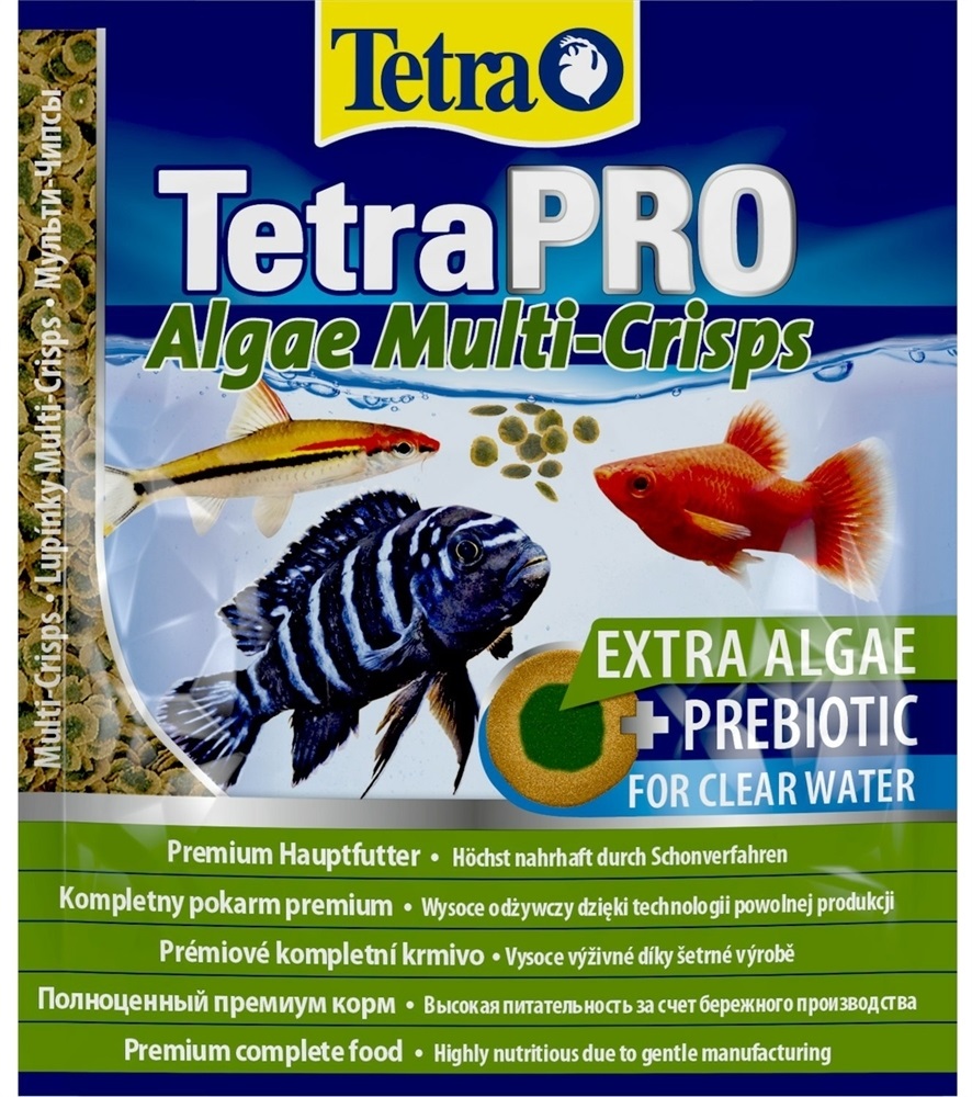 Корм чипсы для рыб Tetra pro algae multi crisps 12 г со спирулиной