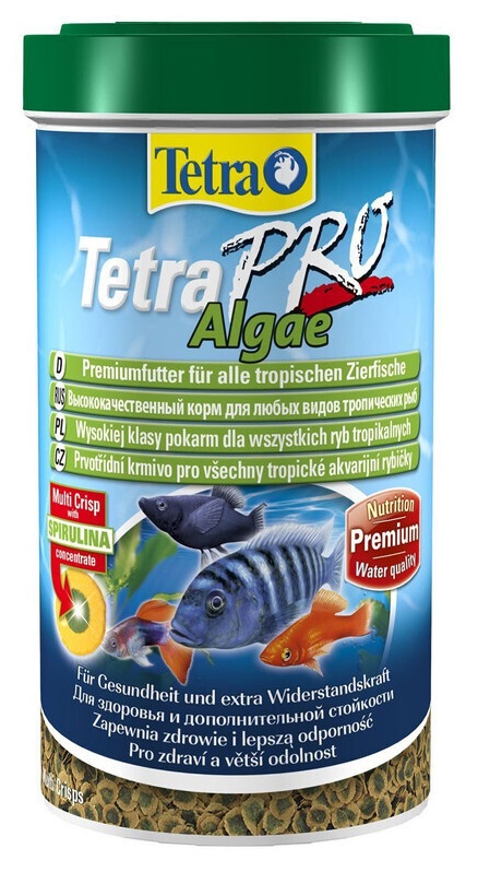 Корм чипсы растительный для всех видов рыб Tetra pro algae crisps 100 мл