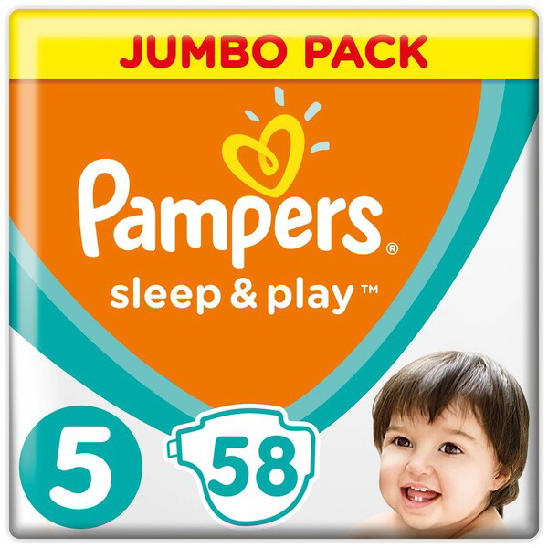 Подгузники Pampers Sleep and Play юниор (размер 5) 11-18кг N 58