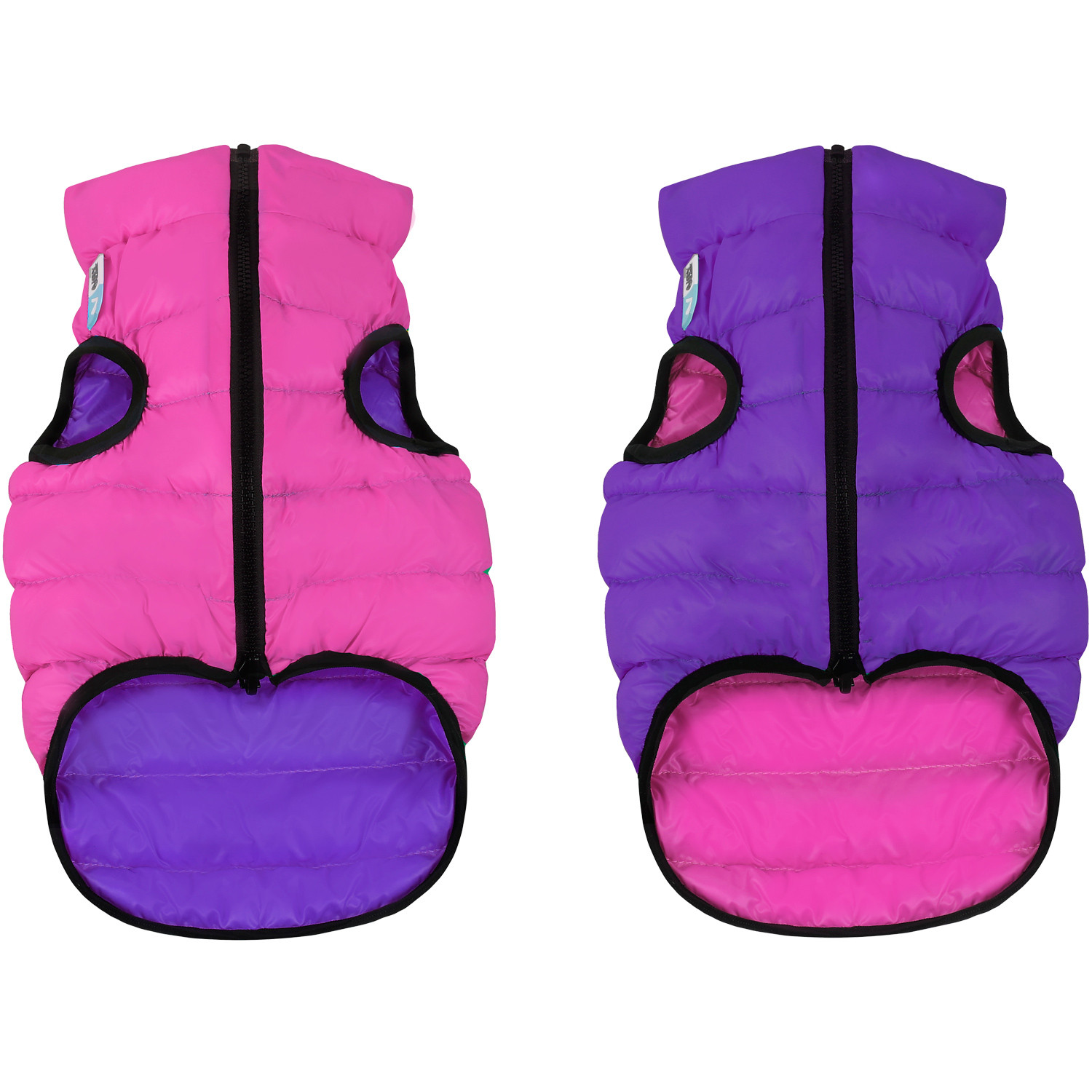 Курточка двусторонняя для собак розово-фиолетовая Airyvest р.l 65см