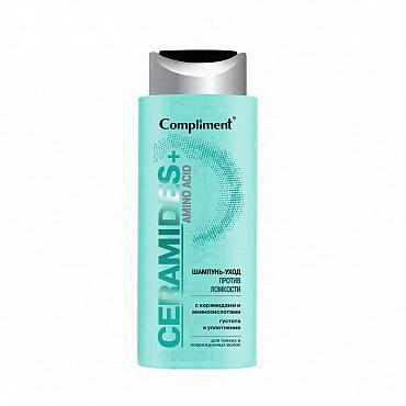 Compliment CERAMIDES+AMINO ACID шампунь-уход против ломкости для тонких поврежденных волос 400мл