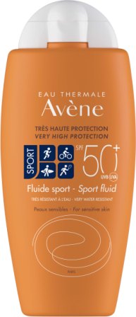 Avene Спорт флюид солнцезащитный для лица и тела водостойкий SPF 50+ 100мл