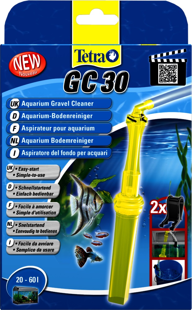 Грунтоочиститель сифон для аквариумов Tetra 20 -60л малый gc30
