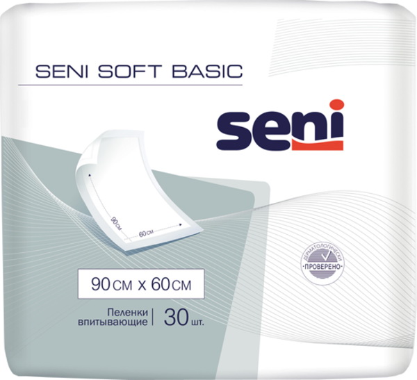 Пеленка гигиеническая Seni soft basic 60х90 N 30