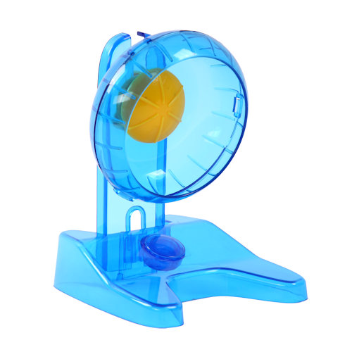 Игрушка колесо для грызунов голубое Шурум-бурум на подставке пластик 13.1х12.4х15см