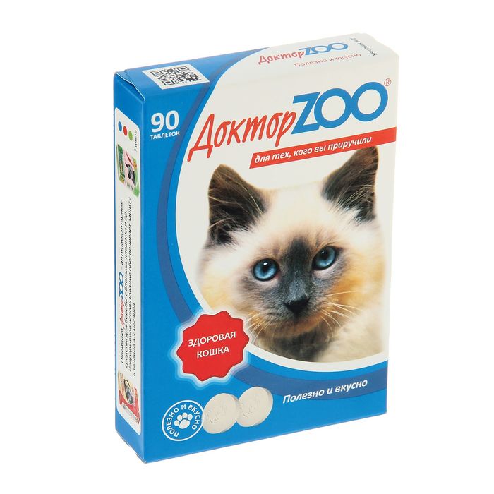Лакомство витаминное для кошек Доктор зоо здоровая кошка n90 с морскими водорослями