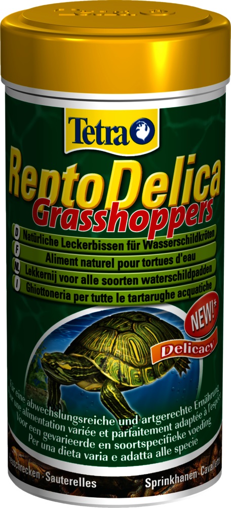 Лакомство для водных черепах Tetra reptodelica grasshoppers 250 мл кузнечики