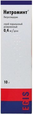 Нитроминт аэрозоль орал 0.4мг/доза фл 10г