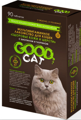 Лакомство мультивитаминное для кошек Good cat здоровье кожи и шерсти n90