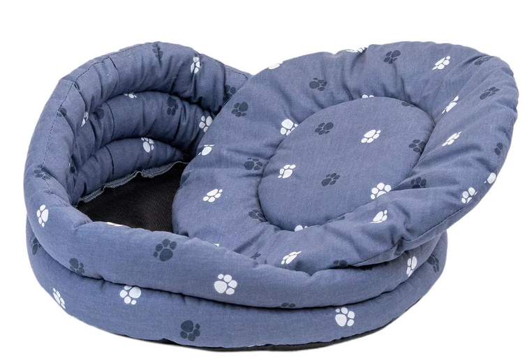 Лежак круглый стеганый с подушкой цветной Дарэленд хлопок периотек 38х38х16см