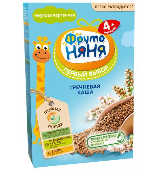 ФрутоНяня Каша гречневая без молока/сахара/глютена 4+ 200г