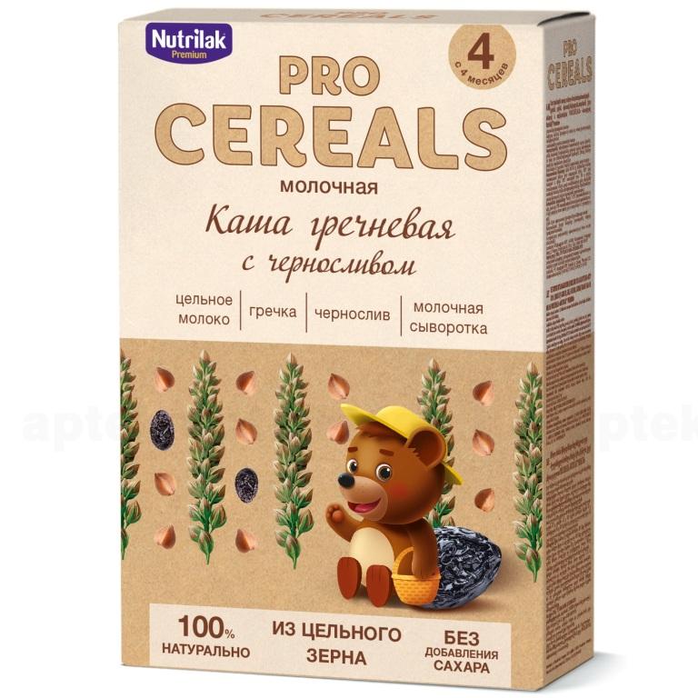 Pro Cereals Nutrilak premium каша сухая молочная гречневая с черносливом 4+ 200 г