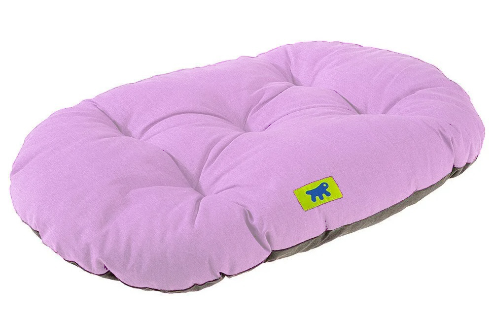 Лежанка подушка мягкая для собак и кошек розовый с черным Ferplast relax 45/2