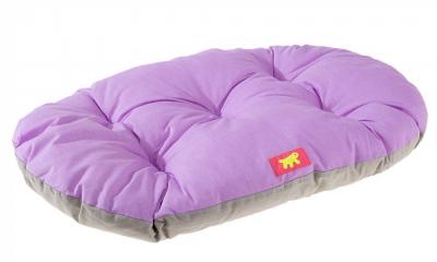 Лежанка подушка мягкая для собак и кошек сиреневый с серым Ferplast relax 65/6 цветная коллекция
