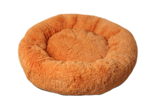 Лежанка пончик оранжевая Lion donut съемный чехол d100см lm-110-or
