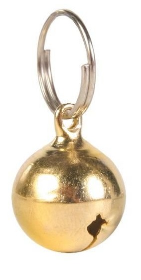 Медальон-бубенчик для кошек золото Trixie