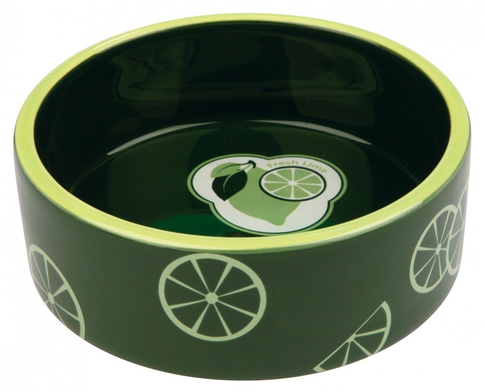 Миска керамическая темно-зеленая Trixie fresh fruits 800 мл d16см