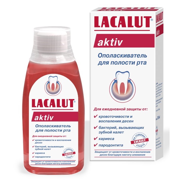Lacalut Актив ополаскиватель для полости рта 300мл фл