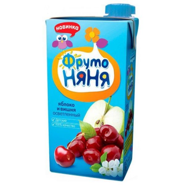 ФрутоНяня Нектар яблоко/вишня/мяк/сах 500мл