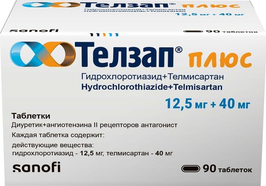 Телзап Плюс таб 40мг+12,5мг N 90