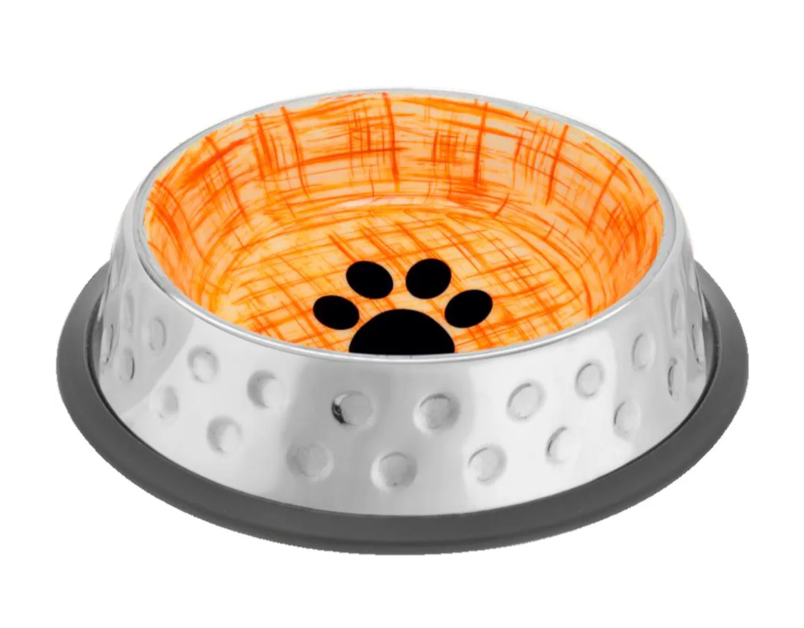 Миска с керамическим покрытием нескользящее основание оранжевая Mr.kranch candy нержавеющая сталь 250 мл