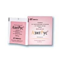 АзитРус порошок для приг сусп для внутр прим 100 мг пак 4,2г N 3