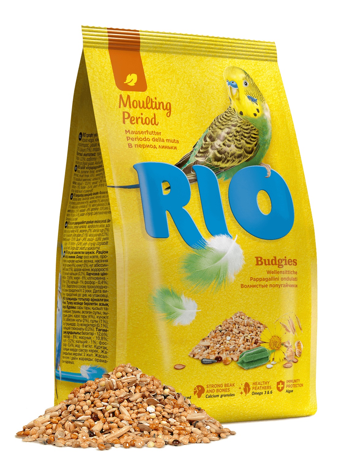 Корм для волнистых попугаев в период линьки Rio 1 кг