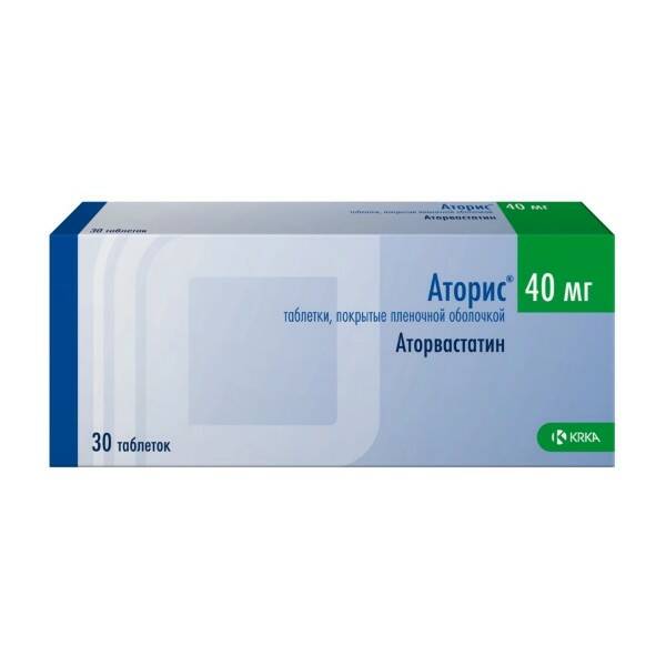 Аторис тб п/о плен 40 мг N 30