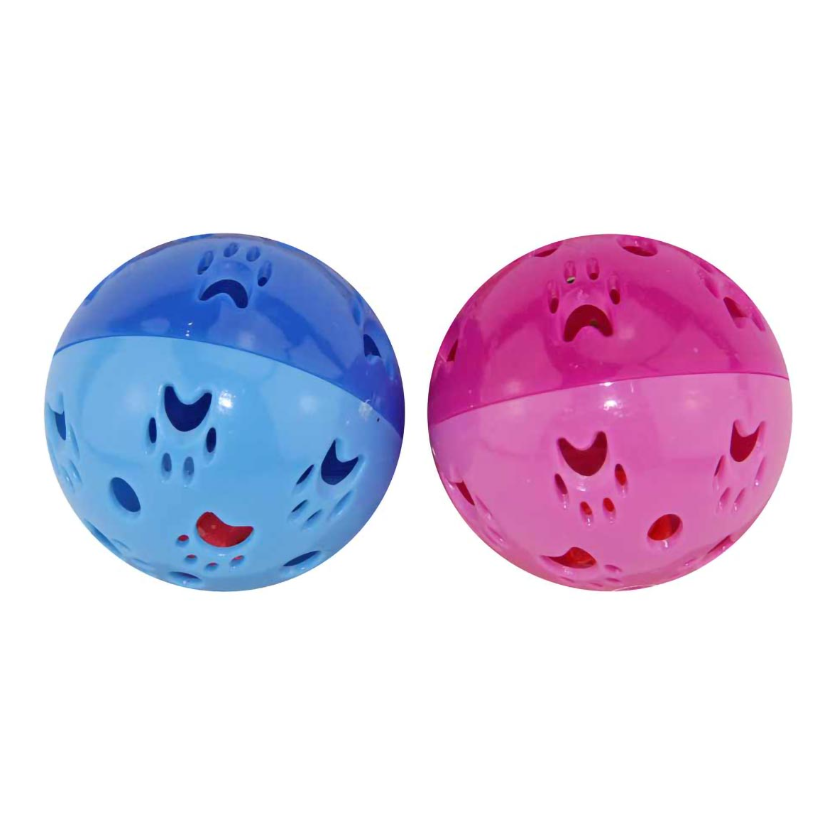 Мячик звенящий пластмассовый для кошек Dogman 5см n2