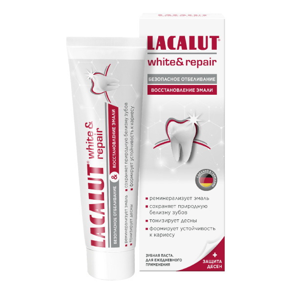 Lacalut white & repair зубная паста 65г