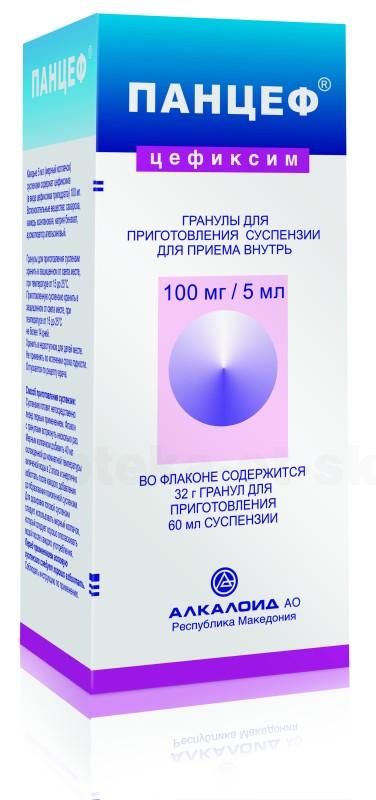 Панцеф гранулы для приг сусп 100 мг /5 мл 32 г 60 мл