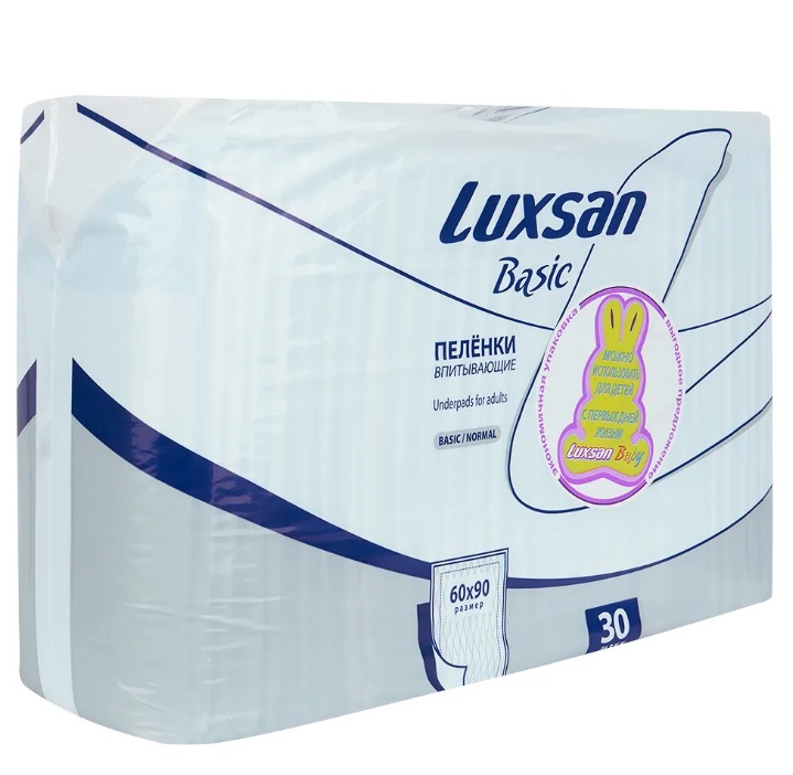 Luxsan basic/normal пеленки впитывающие 60х90 N 30