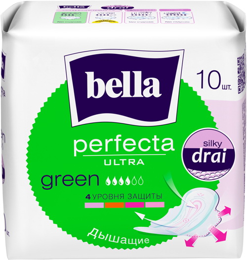 Прокладки Белла супертонкие перфект ультра зеленая N 10
