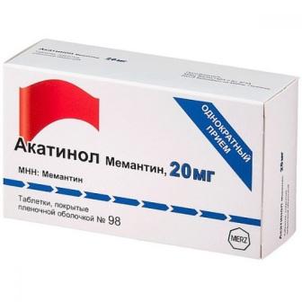 Акатинол Мемантин тб п/о плен 20 мг N 56