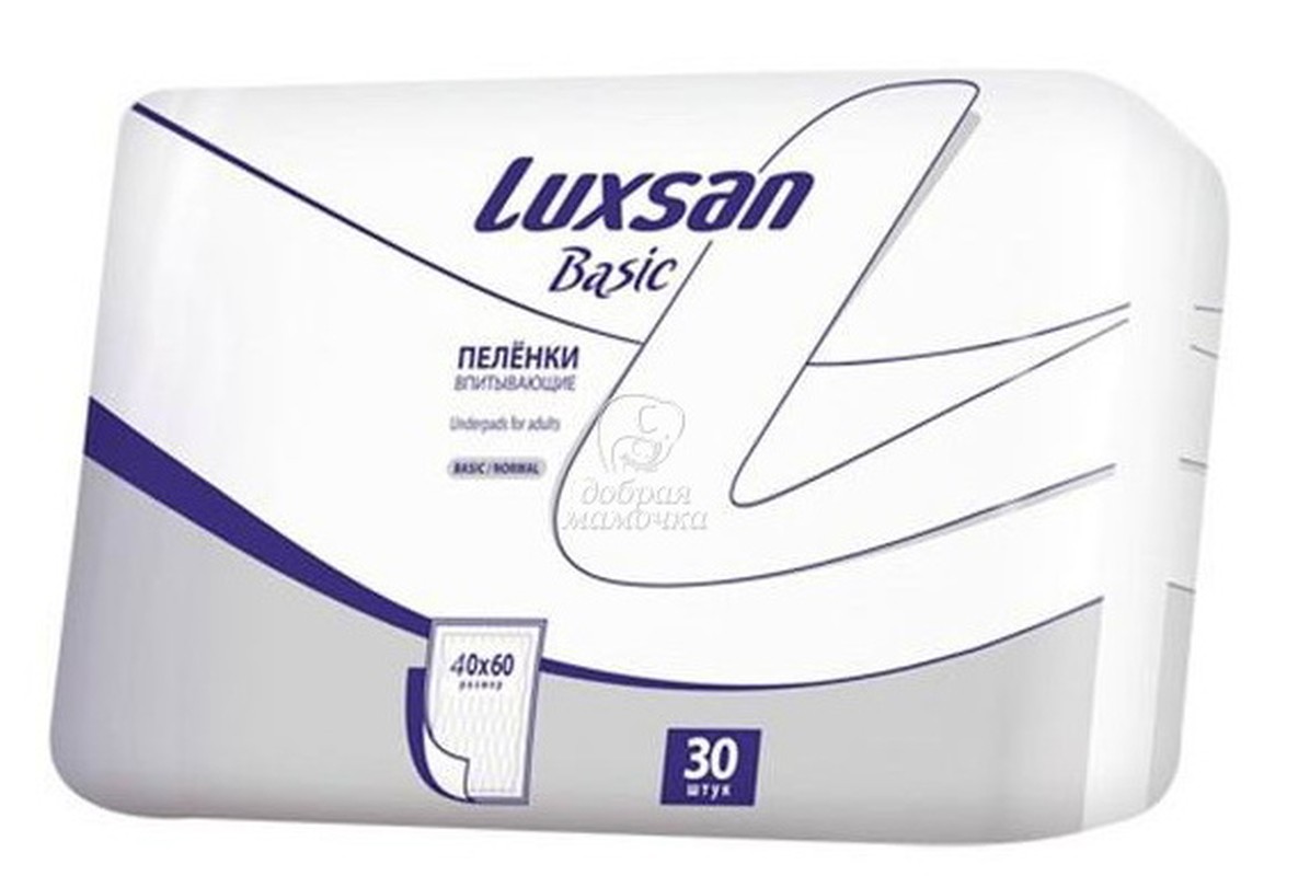 Luxsan basic/normal пеленки впитывающие 40х60 N 30