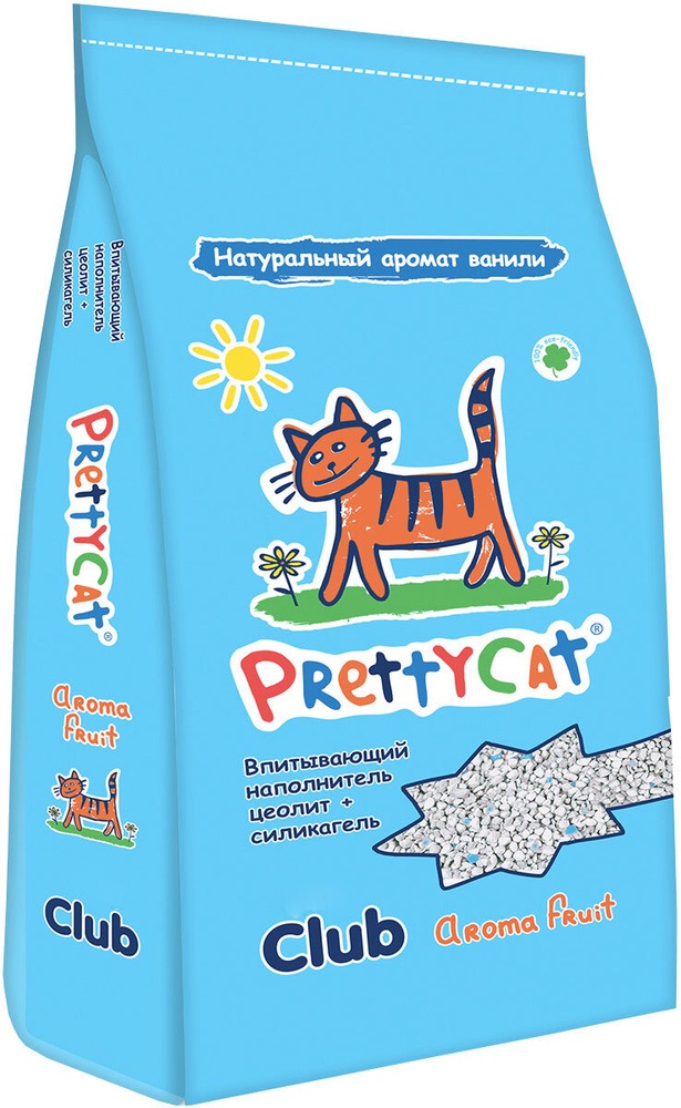 Наполнитель впитывающий глиняный для кошачьего туалета Pretty cat aroma fruit 20 кг с део-кристаллами