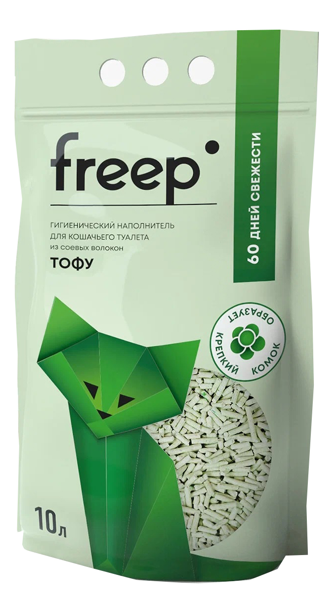 Наполнитель для кошачьего туалета Freep тофу 10 л зеленый чай