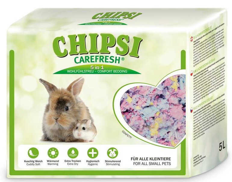 Наполнитель для птиц и мелких животных разноцветный Chipsi carefresh confetti 5 л