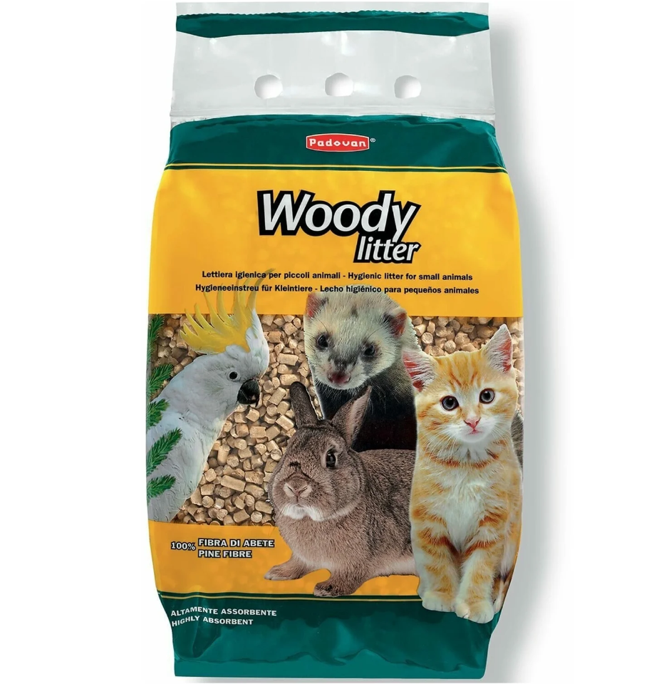 Наполнитель древесный для птиц и мелких домашних животных Padovan woody litter 10 л 5 кг