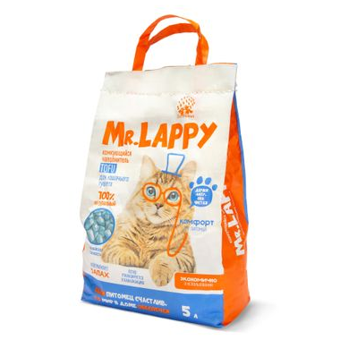 Наполнитель комкующийся для кошачьего туалета Mr.lappy tofu 5 л 2.5 кг альпийская свежесть