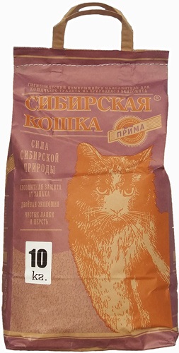 Наполнитель комкующийся для кошачьего туалета Сибирская кошка прима 10 кг