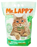 Наполнитель силикагелевый для кошачьего туалета Mr.lappy зеленое яблоко 3.8 л