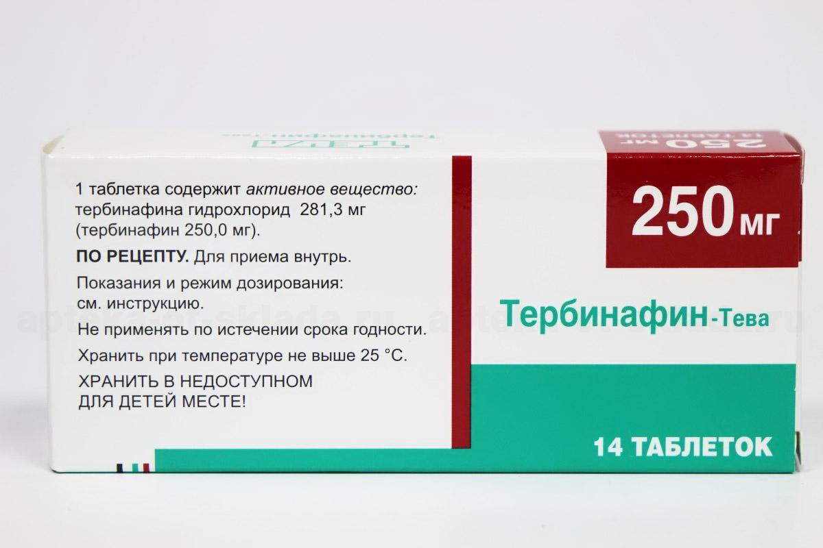 Тербинафин - Тева тб 250 мг N 14