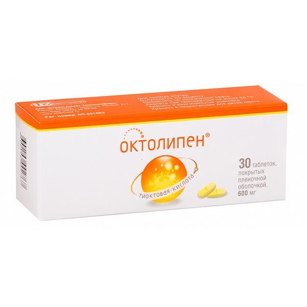 Октолипен тб п/о плен 600 мг N 30