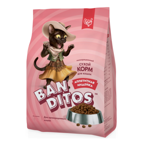 Корм для кошек Banditos аппетитная индейка 1.5 кг с индейкой