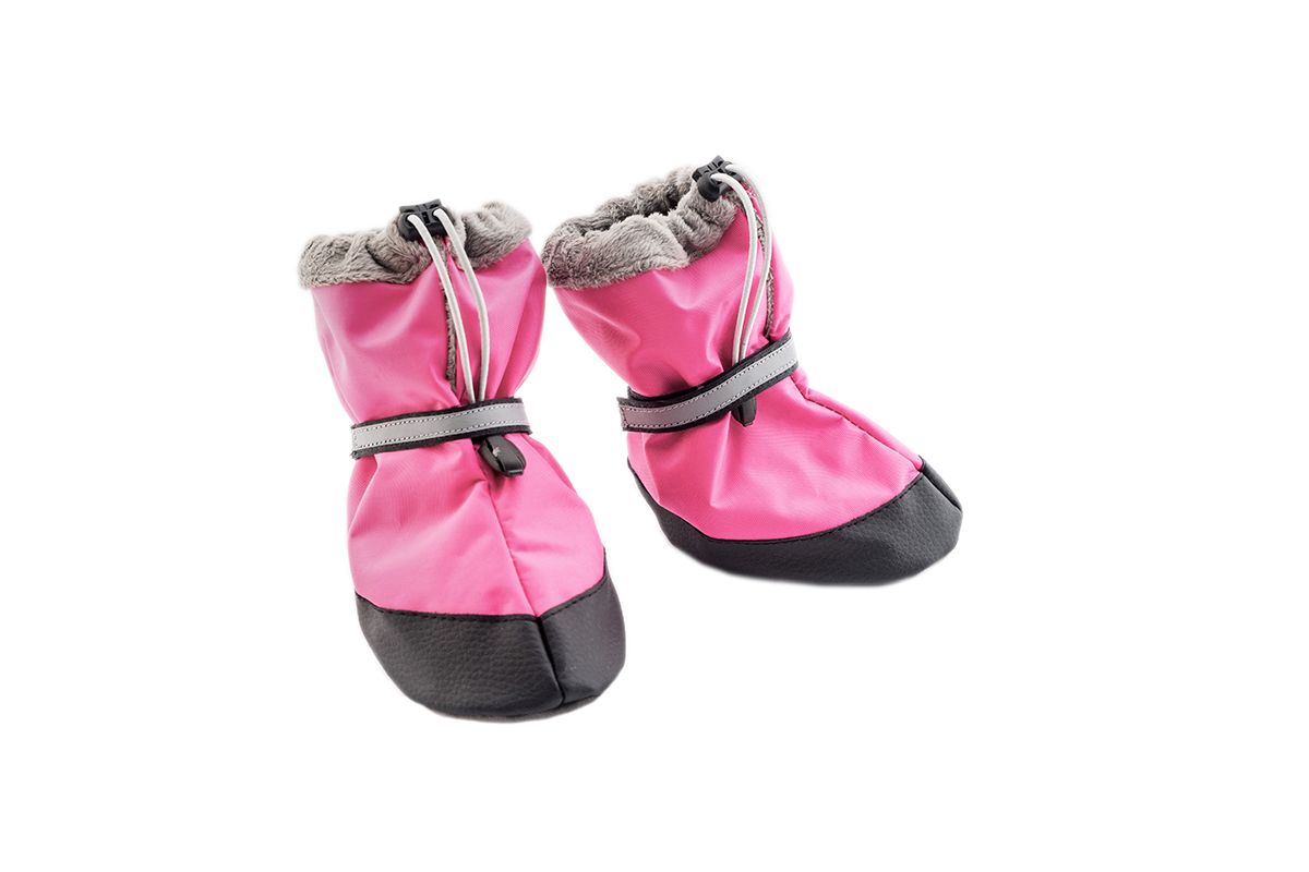Обувь утепленная для собак розовая Дарэлл пара на меху р.m 8х5.5х11.5hсм №4